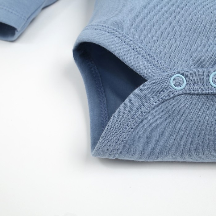 Боди с длинным рукавом Крошка Я Street style, рост 68-74 см, цвет голубой