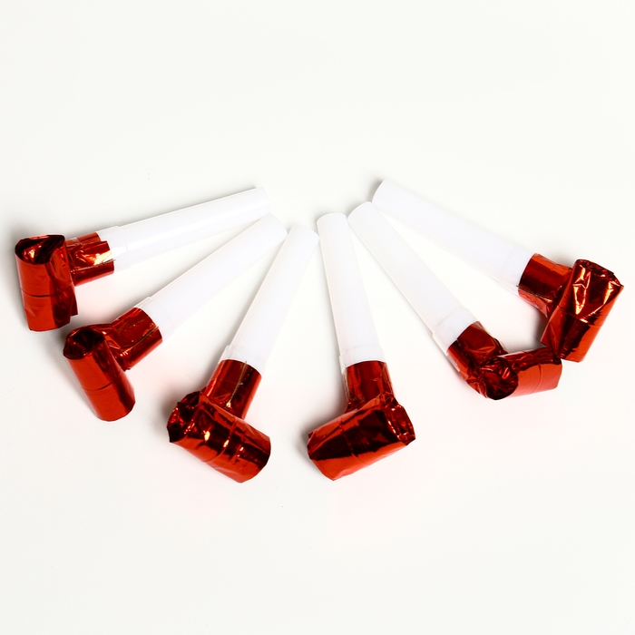 Карнавальный язычок &laquo;Праздник&raquo;, набор 6 шт., цвет красный