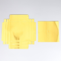 Коробка кондитерская для муссовых пирожных &laquo;Золотистая&raquo;, 17.8 х 17.8 х 6.5 см