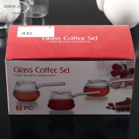 Турка стеклянная &laquo;Арабика&raquo;, 300 мл, 19&times;9,5&times;10 см, цвет золотой