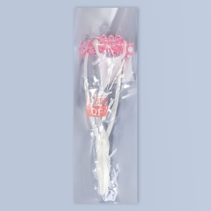 Массажёр для лица и шеи «Трезубец», 23 × 5 × 2,5 см, цвет белый/розовый Массажёр для лица и шеи «Трезубец», 23 × 5 × 2,5 см, цвет белый/розовый