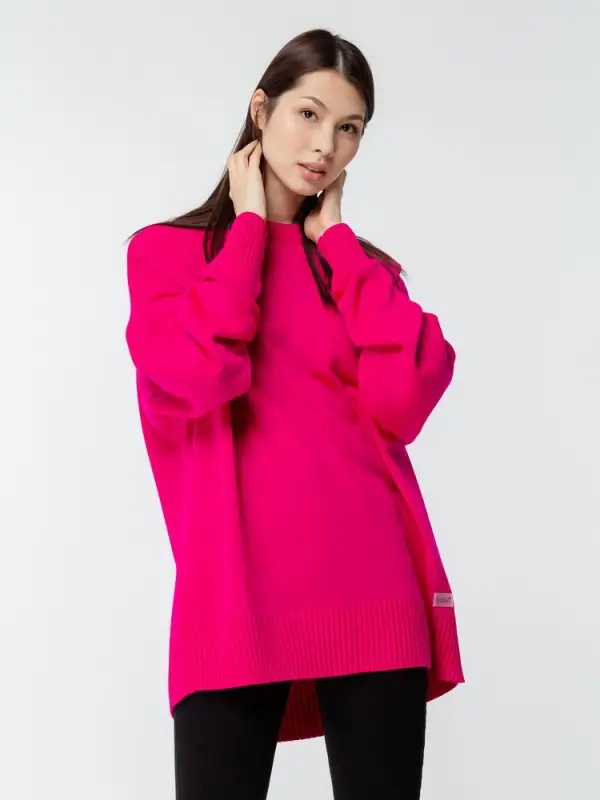 Джемпер оверсайз унисекс Stated в сумке, розовый, размер S/M Джемпер оверсайз унисекс Stated в сумке, розовый, размер S/M