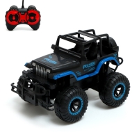 Джип радиоуправляемый &laquo;Вездеход&raquo;, работает от батареек, цвет черно-синий