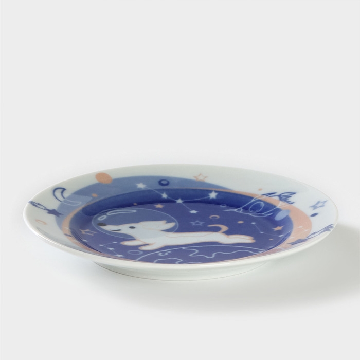 Тарелка фарфоровая &laquo;Зоомикс&raquo;, d=16 см, белая