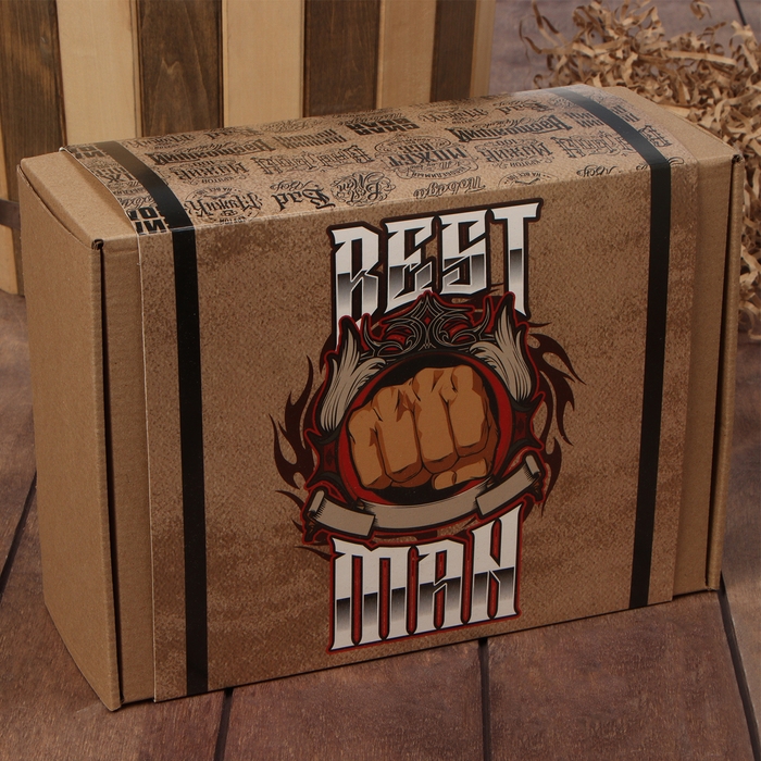 Набор подарочный Этель Best man полотенце и аксс (5 предм)