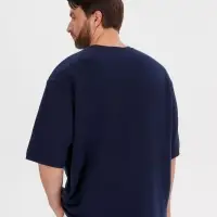 Джемпер с коротким рукавом Siluetti Volumica, темно-синий, размер M/L