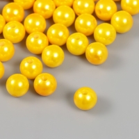 Набор бусин "Жемчуг" d 12 мм, 250 гр, жёлтый