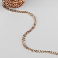 Цепочка для сумки, железная, 6,2 &times; 8,8 мм, 10 &plusmn; 0,5 м, цвет золотой