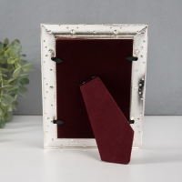 Фоторамка металл, стекло 10х15 см "Арктур" белая стразы 1х14,2х19,2 см