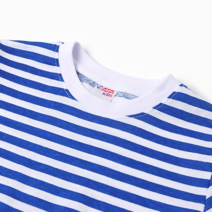 Фуфайка (тельняшка) детская, цвет белый/синий, рост 122