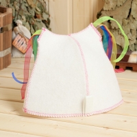 Шапка для бани детская "Радужные хвостики", белая, 5-7 лет Шапка для бани детская "Радужные хвостики", белая, 5-7 лет