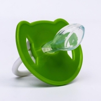 Соска - пустышка силиконовая ортодонтическая «Лягушка», от 6 мес., с колпачком, цвет зеленый Соска - пустышка силиконовая ортодонтическая «Лягушка», от 6 мес., с колпачком, цвет зеленый