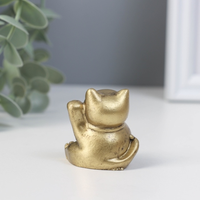 Нэцке полистоун Нэцке полистоун "Манэки-нэко. Счастье и богатство" набор 2 шт 3,5х4,5 см