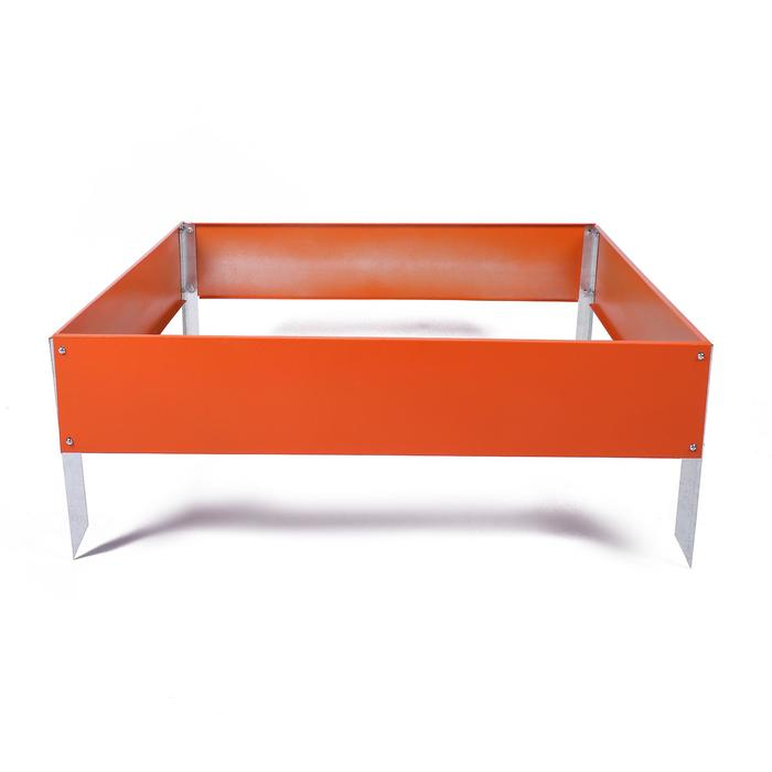 Клумба оцинкованная, 80 × 80 × 15 см, оранжевая, «Квадро», Greengo Клумба оцинкованная, 80 × 80 × 15 см, оранжевая, «Квадро», Greengo