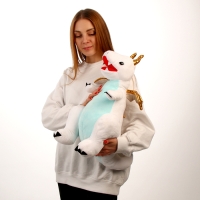 Мягкая игрушка &laquo;Дракон&raquo;, с золотыми крыльями, 45 см, цвет белый