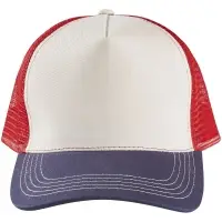 Бейсболка Blink, молочная с красным Бейсболка Blink, молочная с красным