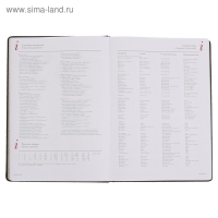 Ежедневник недатированный А4, 136 листов Sidney Nebraska, твёрдая обложка, искусственная кожа, золотой срез, ляссе, чёрный