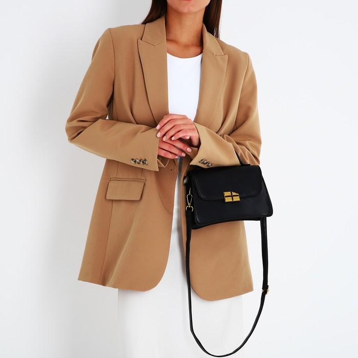 Сумка-мессенджер на магните, цвет чёрный