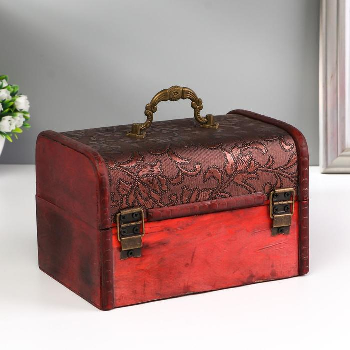 Шкатулка дерево сундучок набор 3 шт Шкатулка дерево сундучок набор 3 шт "Цветы" тиснение (5х6х7; 12,5х8,5х9 см) 18х13х13см