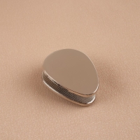 Застёжка для сумки, 4,8 &times; 3,5 см, цвет жемчужный серебряный