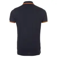 Рубашка поло мужская Pasadena Men 200 с контрастной отделкой, темно-синяя (navy) с неоново-оранжевым, размер L Рубашка поло мужская Pasadena Men 200 с контрастной отделкой, темно-синяя (navy) с неоново-оранжевым, размер L