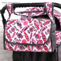 Коляска-трансформер &laquo;Гном&raquo;, пластиковые колёса, оттенки розового, рисунок МИКС