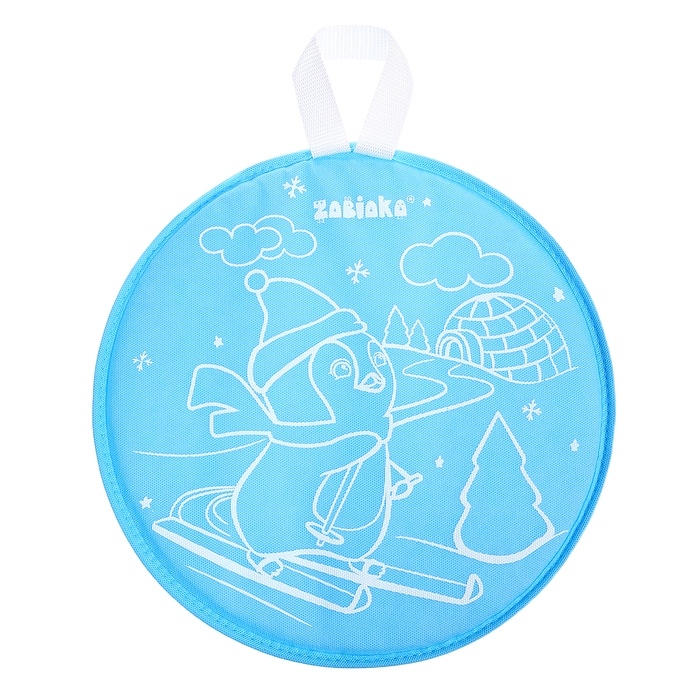 Ледянка мягкая, детская «Пингвин», диаметр 35 см, цвет голубой Ледянка мягкая, детская «Пингвин», диаметр 35 см, цвет голубой