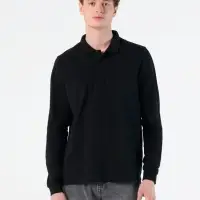 Рубашка поло мужская с длинным рукавом Winter II 210 бежевая, размер S