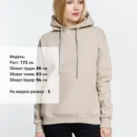Толстовка с капюшоном Kirenga Heavy, бежевая, размер 4XL