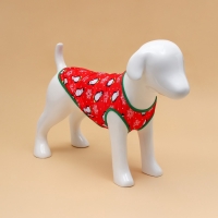 Новый год. Майка "Новогодние ночь", размер L (ДС 35, ОШ 35, ОГ 45 см), красная Новый год. Майка "Новогодние ночь", размер L (ДС 35, ОШ 35, ОГ 45 см), красная