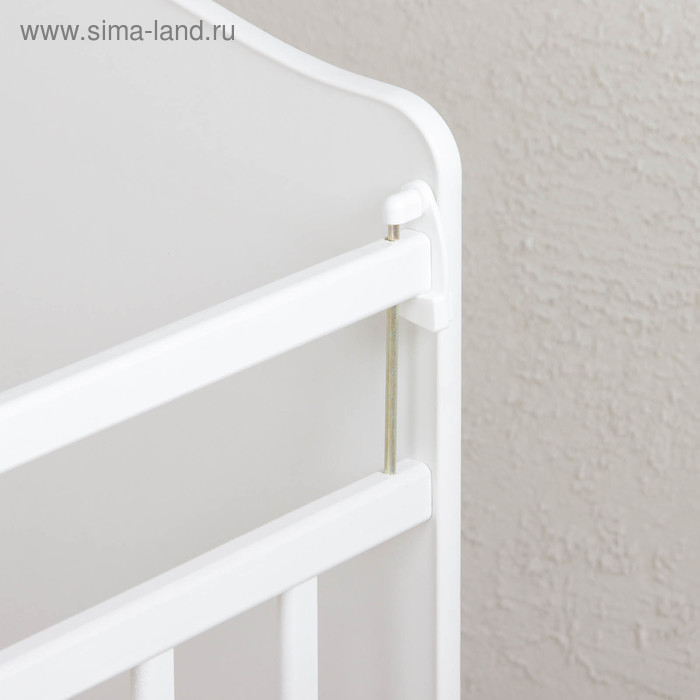 Детская кроватка «Доченька» на колёсах или качалке, цвет белый Детская кроватка «Доченька» на колёсах или качалке, цвет белый