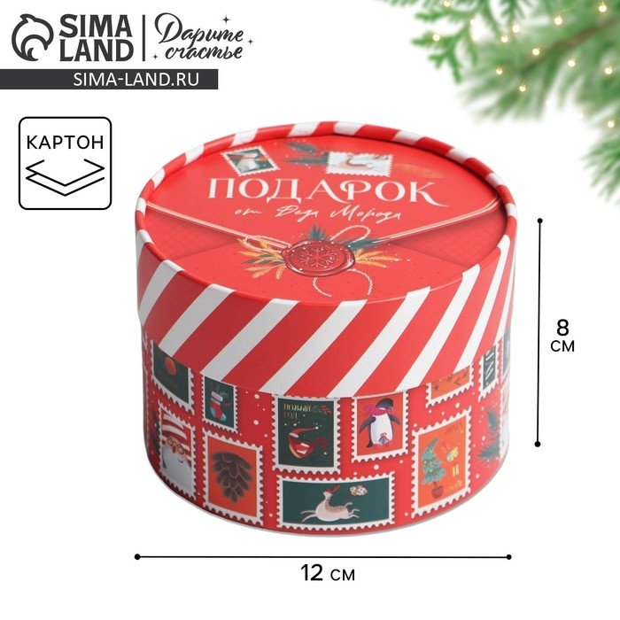 Коробка подарочная &laquo;Подарок от Деда Мороза&raquo;, 12 х 8 см, Новый год