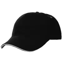 Бейсболка Classic, черная с белым кантом Бейсболка Classic, черная с белым кантом