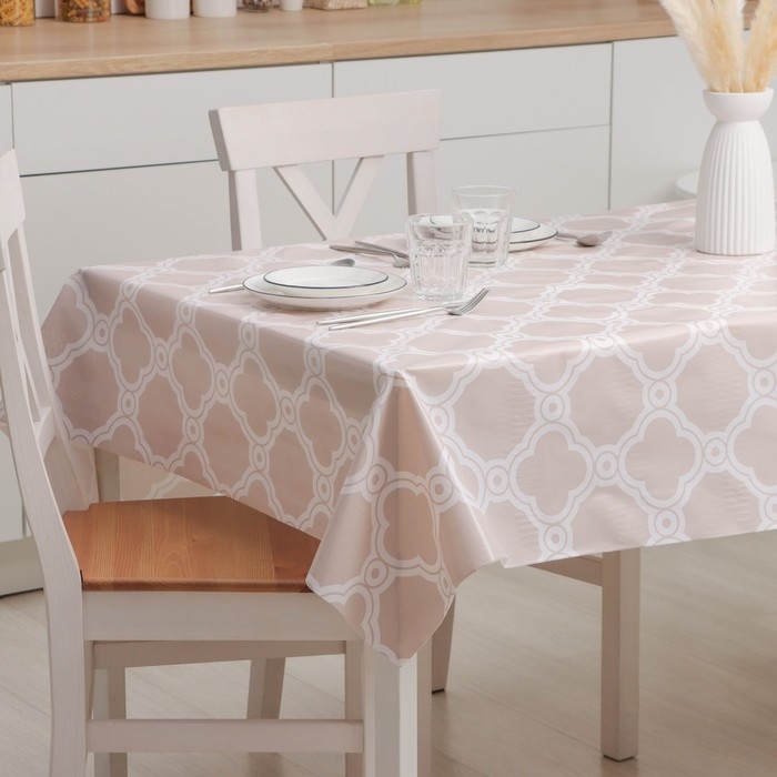 Клеёнка на стол Доляна &laquo;Симметрия&raquo;, на нетканой основе, ширина 137 см, толщина 0,2 мм, рулон 20 м