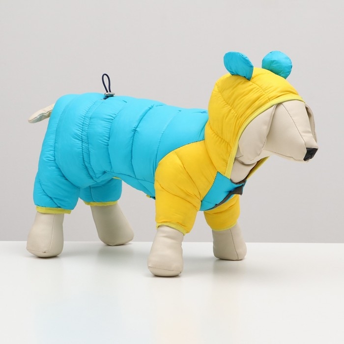 Комбинезон Комбинезон "Медвежонок", размер 8 (ДС 23 см, ОГ 30, ОШ 22 см), жёлто-голубой