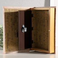 Сейф-книга дерево, кожзам, зеркало "Корона Франции" 24х16х5 см