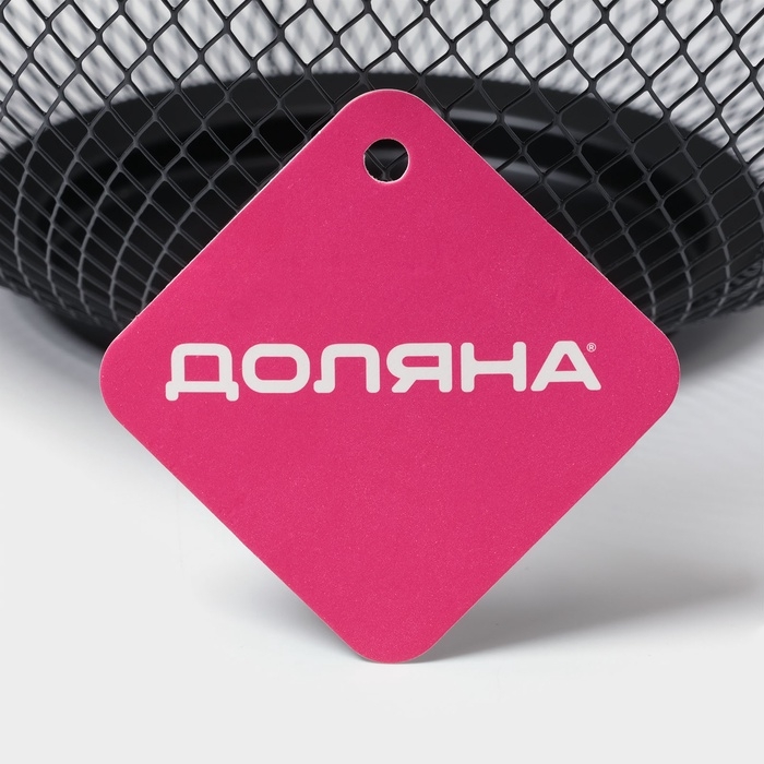 Фруктовница Доляна «Сетка», 26,5×26,5×12,8 см, чёрная Фруктовница Доляна «Сетка», 26,5×26,5×12,8 см, чёрная