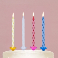 Свечи для торта в наборе с лопаткой для торта &laquo;С Днём Рождения&raquo;, красная лопатка.