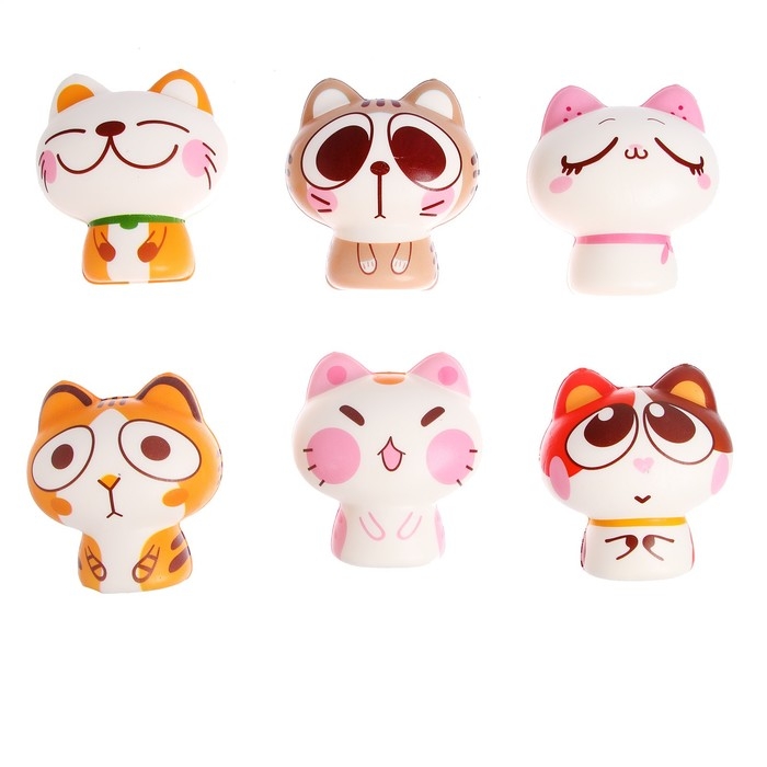 Мялка-сквиши &laquo;Киска&raquo;, виды МИКС