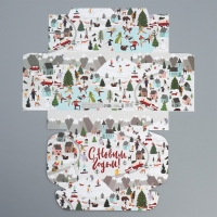 Коробка подарочная новогодняя складная &laquo;Новогодние истории&raquo;, 21 х 15 х 5 см, Новый год