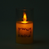 Свеча светодиодная, мод. СВ-21 &laquo;Счастье рядом с тобой&raquo;, 5,3 х 10,5 см.