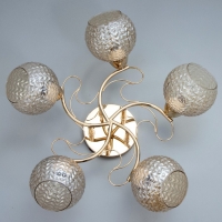 Люстра "Эрион" 5хЕ27 40Вт золото 56х56х22 см BayerLux