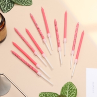 Свечи для торта "Блестящая вечеринка", 10 шт, розовые Свечи для торта "Блестящая вечеринка", 10 шт, розовые