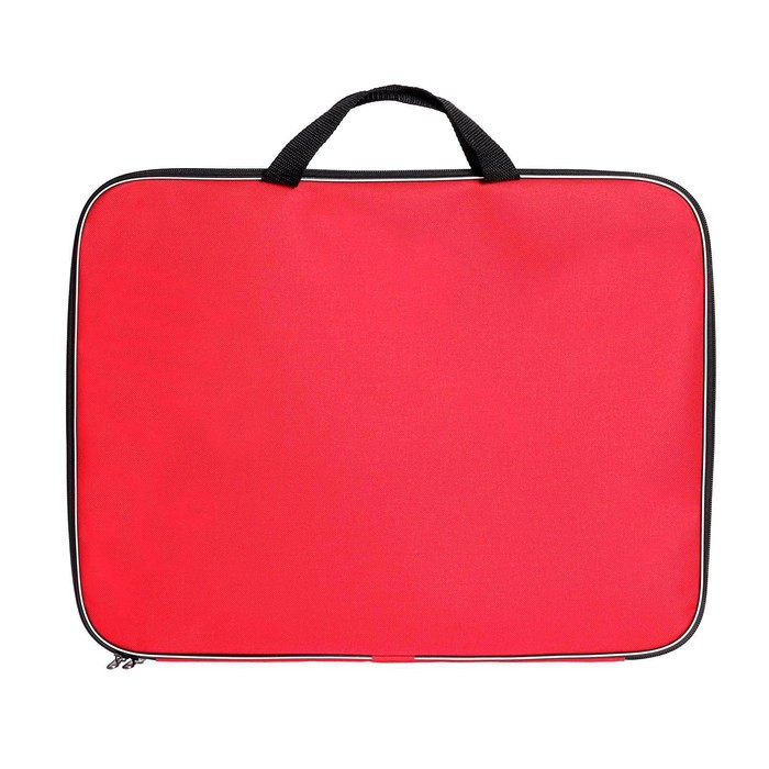 Папка для чертежей и рисунков А3, 470 х 350 х 20 мм, с ручками, текстильная, Calligrata Стандарт, Красная, плотность 600D