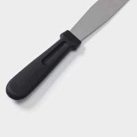 Кондитерская лопатка - палетка, прямая, 37 см, рабочая часть 25 см, цвет чёрный