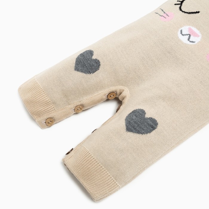 Комбинезон вязаный Крошка Я &laquo;Котик&raquo;, рост 74-80 см