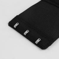 Застёжка-удлинитель для бюстгальтера, 3 ряда 3 крючка, 5 &times; 10,5 см, 3 шт, цвет чёрный/белый/бежевый