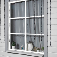 Гирлянда &laquo;Водопад&raquo; 2 &times; 1.5 м, IP44, тёмная нить, 400 LED, свечение бело-синее, 8 режимов, 220 В