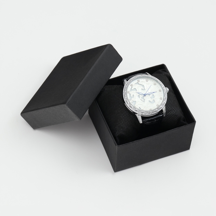 Часы наручные кварцевые мужские Часы наручные кварцевые мужские "Кони", d-4.4 см, серебро