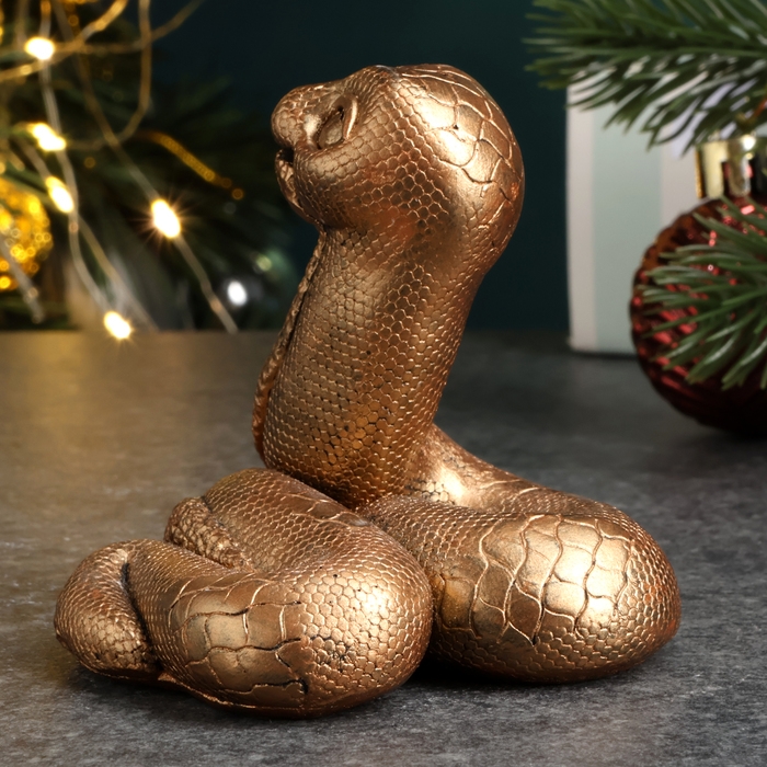 Фигура Фигура "Змейка Даша" бронза, 5х6х4см